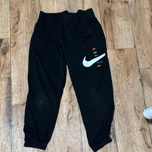 Nike Black Sweatpants with Logo Accents